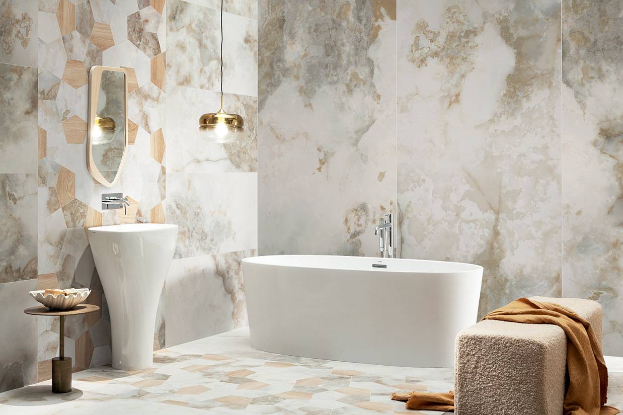 Białe płytki do łazienki w nowoczesnym stylu